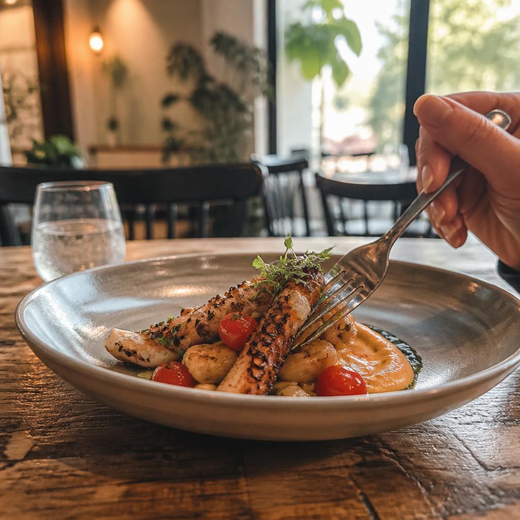 Restaurant dish styled for a Reel