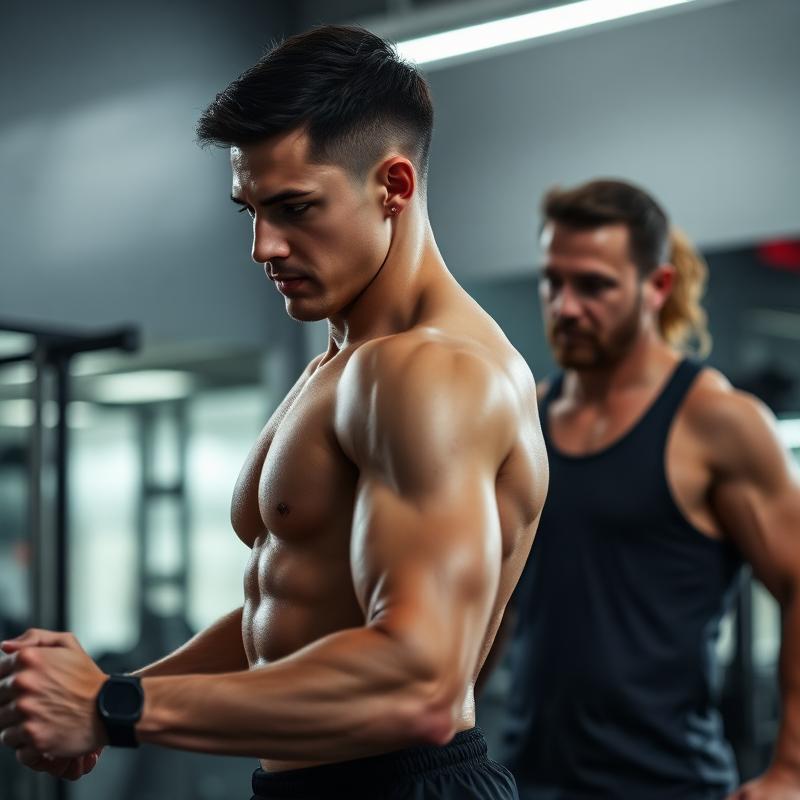 Gym training session short-form video still